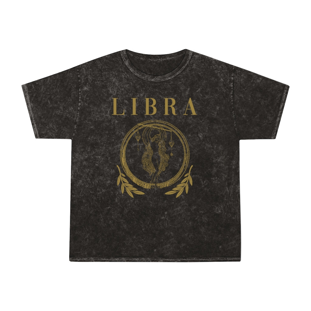 Unisex Libra Mineral Wash T-Shirt